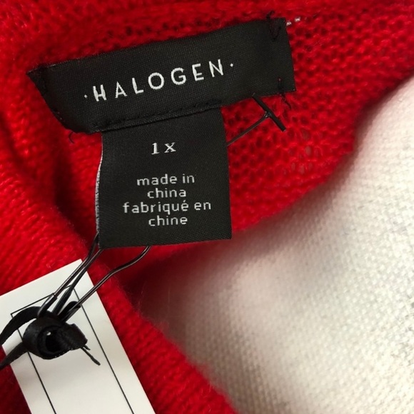 Wool Blend Red Mock Neck Sweater - Picture 3 of 3